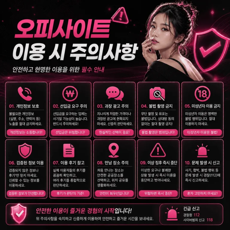 오피사이트 이용 시 주의사항